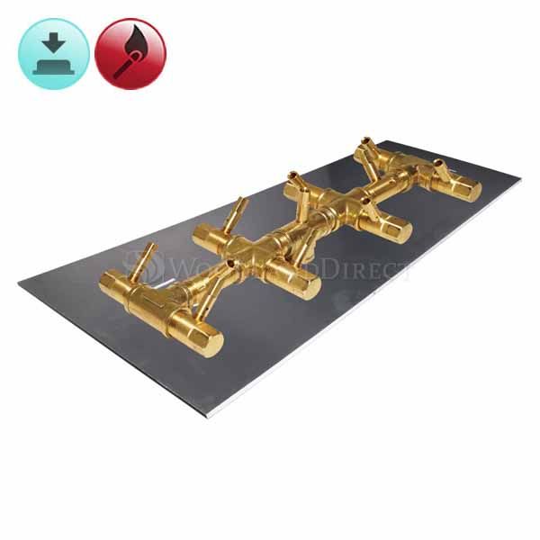 110K BTU Manual Tree-Style Crossfire Burner System -20"