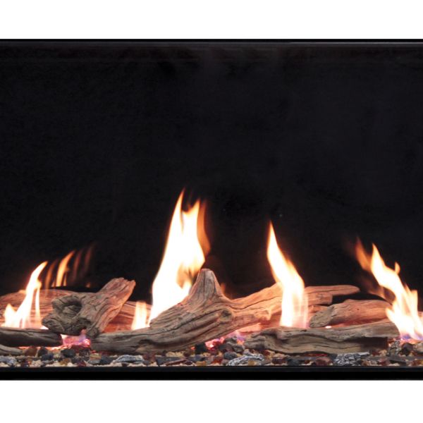 Plaza Single-Sided Glass Barrier Direct Vent Fireplace - 75"