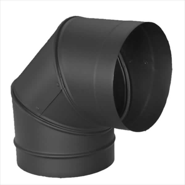 DuraBlack 6" 22 Gauge Elbow - 90 Degree