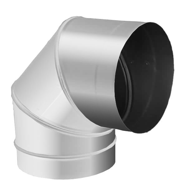 DuraBlack 6" Stainless Steel Black Elbow - 90 Degree Elbow