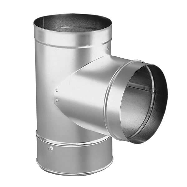 DuraBlack 6" Stainless Steel Tee with Clean Out Cap