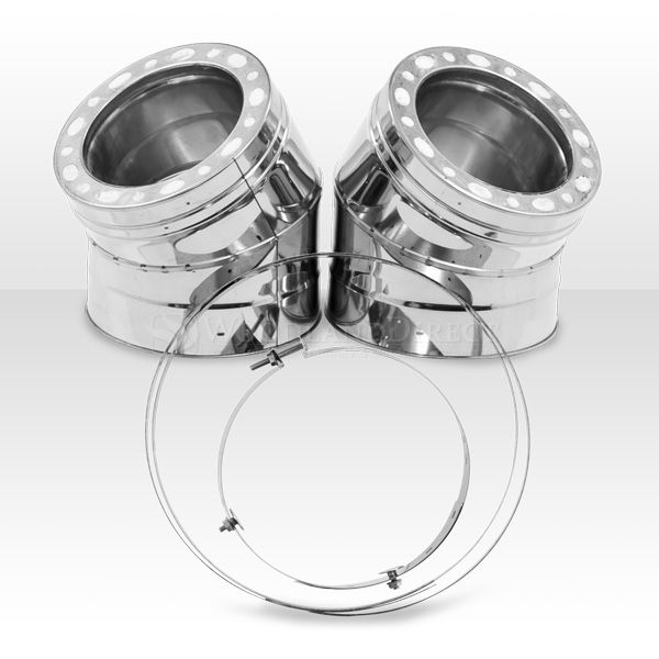 8" Diameter Champion Stainless Steel Elbow Kit - 30 Degree