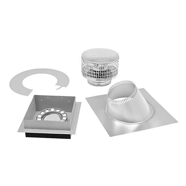 Metal-Fab 8" Temp Guard Galvanized Contemporary Chimney Kit