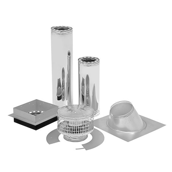 Metal-Fab 8" Temp Guard Stainless Standard Chimney Kit