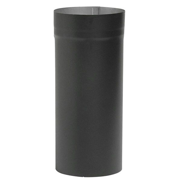 Metal-Fab 7" Single Wall Black Stove Pipe - 14" Slip Section