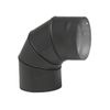 Metal-Fab 7" Single Wall Black Stove Pipe - 90° Elbow