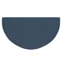 Midnight Blue Flame 4' Half Round Polyester Fireplace Rug