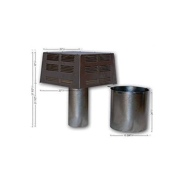 12" Diameter Superior Square Top Term. with Slip Section