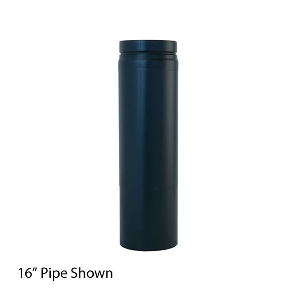 16" Painted Direct Vent Pipe Slip Section - 4" Dia