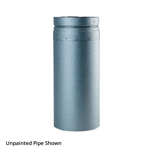 3" Diameter Champion Painted Black Pellet Vent Pipe Slip Section - 9"