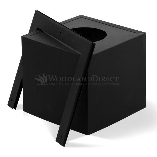 3" Daimeter Champion Painted Blk Square Ceiling Support for Pellet Pipe-11"