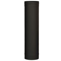 6" Premium Single Wall Black Stove Pipe - 48" length