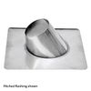 4" Diameter Champion Stainless Steel Flat Roof Flashing for Pellet Pipe