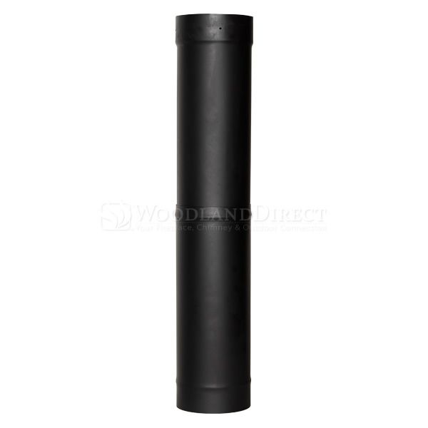 8" Premium Single Wall Blk Telescoping Stove Pipe 18"-30" length