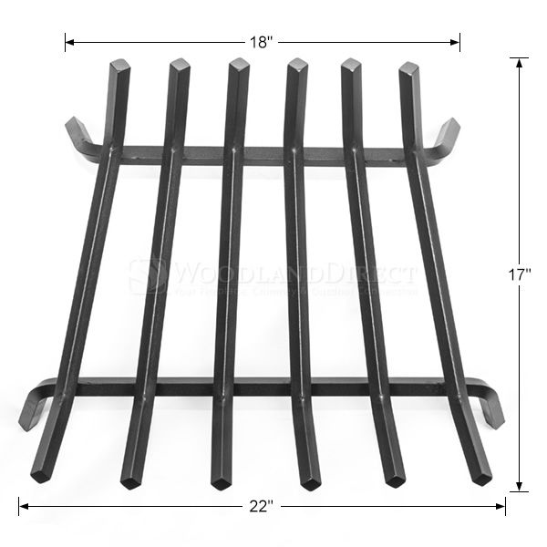 22" Oxford Fireplace Grate - 5/8" Steel