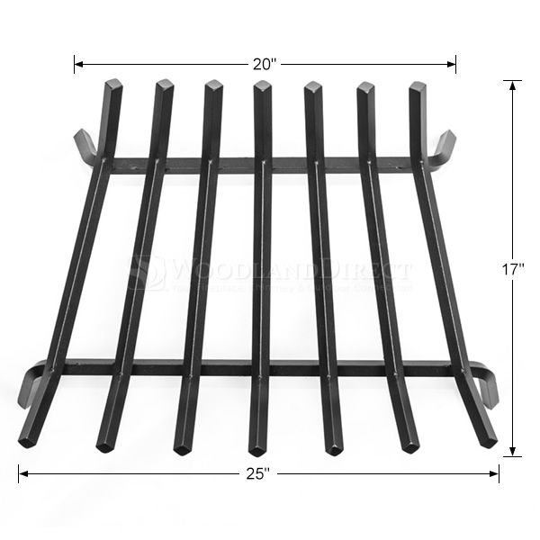 25" Oxford Fireplace Grate - 5/8" Steel