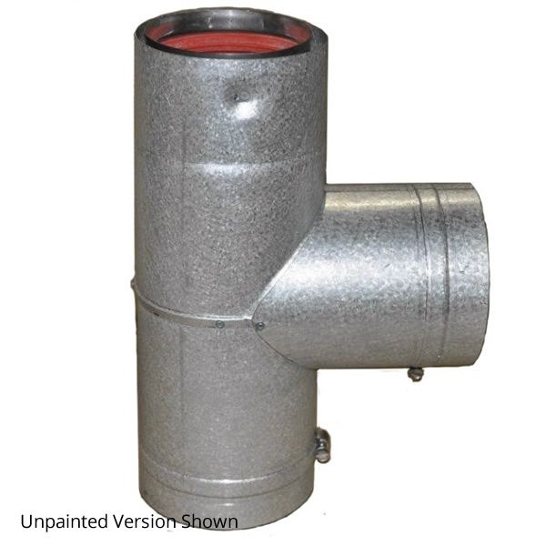 3" Diameter Champion Painted Black Stove Adapter Tee with Cap