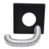 3" Diameter Champion Painted Blk Thimble Wall Pass Thru-2" Fresh Air Intake