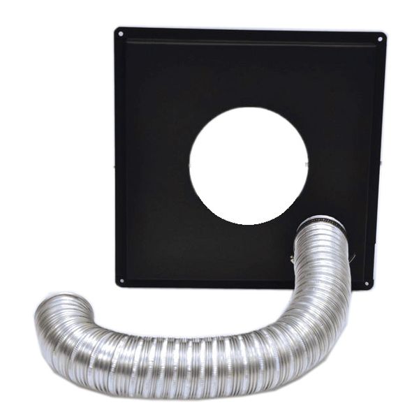 3" Diameter Champion Painted Blk Thimble Wall Pass Thru-2" Fresh Air Intake