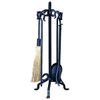 Wrought Iron Fireplace Tool Set - Black