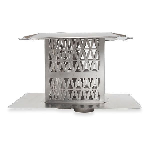 304 Stainless Steel 4" Exhaust & 3" Air Intake Co-Linear Cap