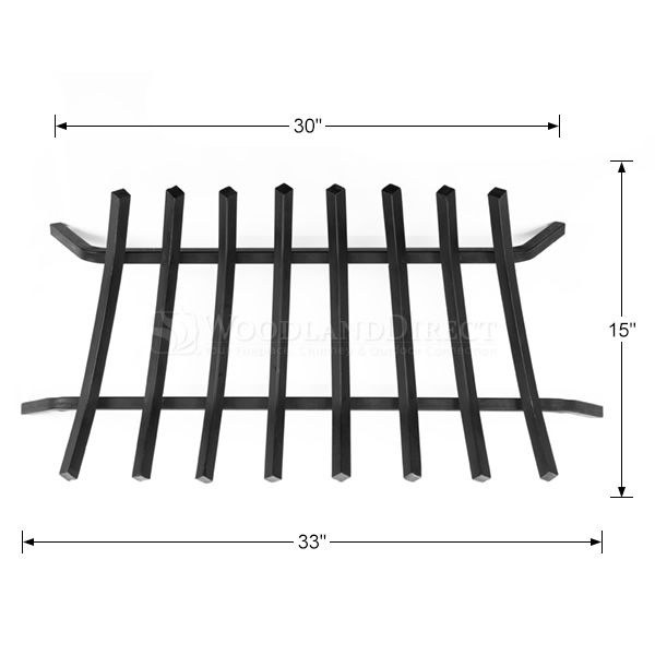 8-Bar Fireplace Grate - 33"