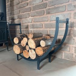 Heritage Stronghold EasyStack Black Outdoor Firewood Rack - 36"