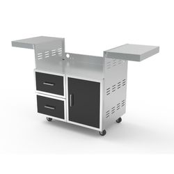Wildfire Ranch Pro Black Stainless Steel Cart Mount Gas Grill - 30"