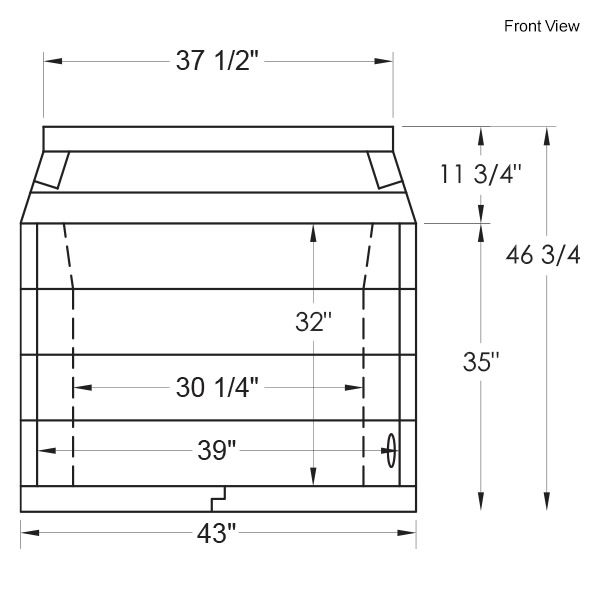 39" Pre-cast Masonry Firebox - Vent Free