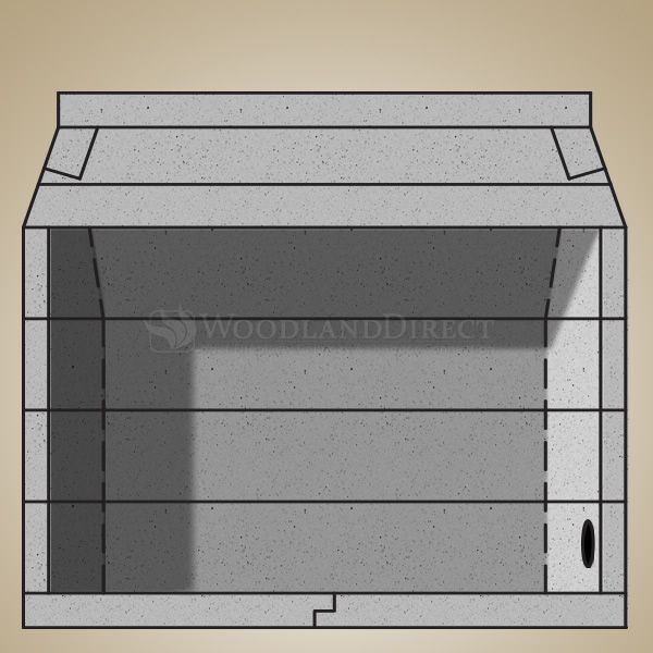 39" Pre-cast Masonry Firebox - Vent Free