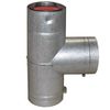 4" Diameter Champion Galvalume Outer Stove Adapter Tee with Cap