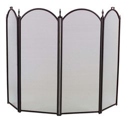 4-Panel Arched Fireplace Screen