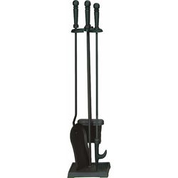 4 Pc. Black Fireplace Tool Set