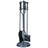 Finish Fireplace Tool Set with Ball Handles - Black