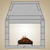 43" Pre-cast Masonry See Through Firebox Kit - Gas Burning