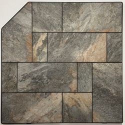 Heritage Corner Hearth Pad - Iron Quartzite