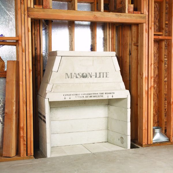 49" Pre-cast Masonry Firebox Kit - Gas Burning
