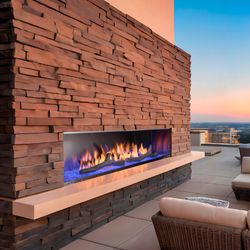 Outdoor Lifestyles Lanai Outdoor Linear Gas Fireplace - 72"