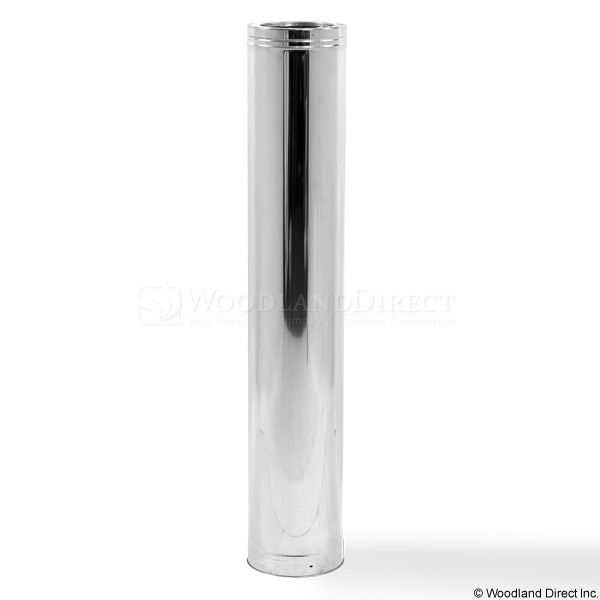 6" Ventis 316L Stainless Steel Chimney Pipe - 48" length