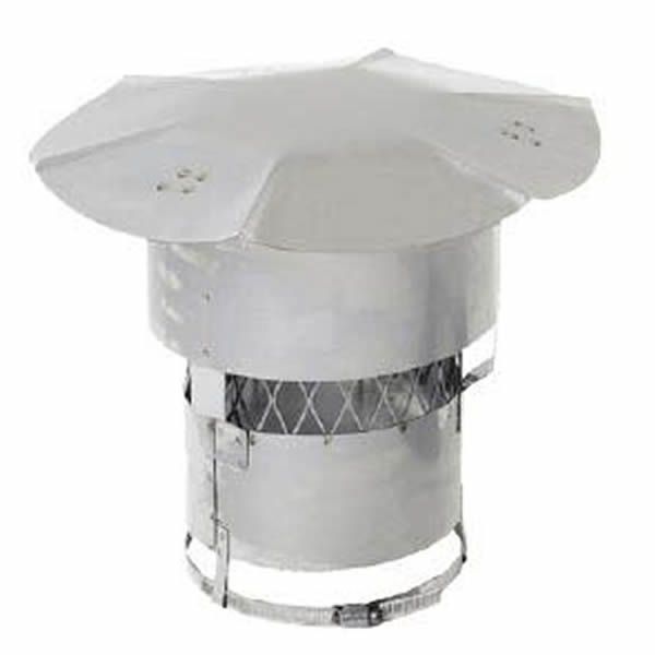 6" Diameter Champion Hybrid Flex Quick Cap with Screen and Guard