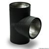 6" Diameter Champion Premium Double Wall Black Stove Pipe Tee & Cap