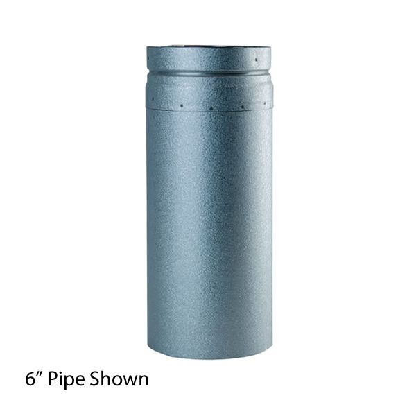 6" Unpainted Direct Vent Pipe Slip Section - 5" Dia
