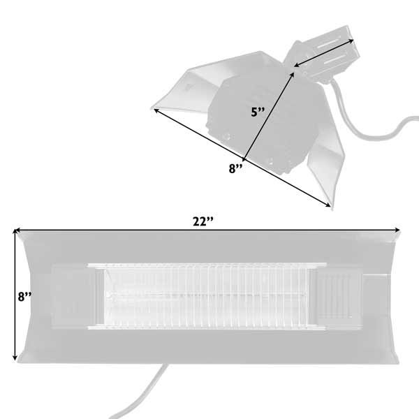 Fire Sense Wall Mounted Infrared Patio Heater - Aluminum