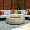 FlameCraft Duo Round Concrete Gas Fire Pit - 60"
