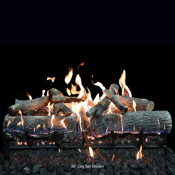 Grand Canyon Glowfire Arizona Weathered Oak Charred Gas Log Set