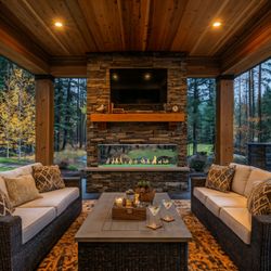 Outdoor Lifestyles Lanai See-Through Outdoor Linear Gas Fireplace - 60"