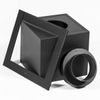 7" Ventis Black Square Ceiling Support - 11"