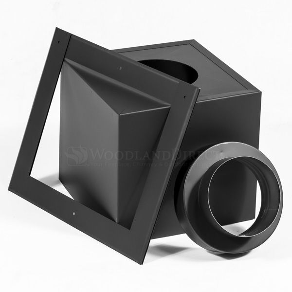 7" Ventis Black Square Ceiling Support - 11"