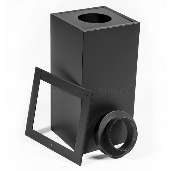 7" Ventis Black Square Ceiling Support - 24"