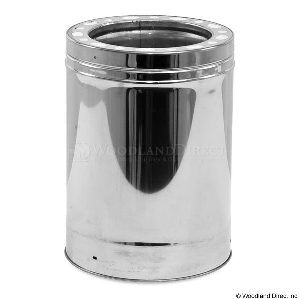 8" Ventis 304L Stainless Steel Chimney Pipe - 12" length